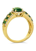 1.58 ct. t.w. Pistachio Diopsides® and 1/2 ct. t.w. Nude Diamonds™ Ring in 14K Yellow Gold