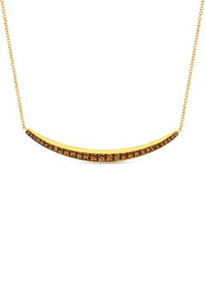 3/4 ct. t.w. Chocolate Diamonds® Necklace in 14K Honey Gold™