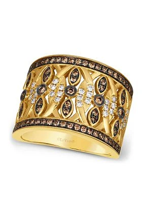 Ring featuring 5/8 ct. t.w. Chocolate Diamonds®, 1/4 ct. t.w. Nude Diamonds™ set in 14K Honey Gold™