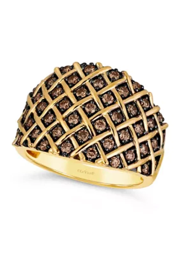 Chocolatier® Ring featuring 3/4 ct. t.w. Chocolate Diamonds® set in 14K Honey Gold™