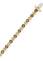 1.25 ct. t.w. Chocolate Diamonds®, 1.16 ct. t.w. Nude Diamonds™ Tennis Bracelet in 14K Honey Gold™