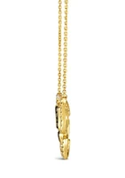 1/2 ct. t.w. Chocolate Diamonds®, 1/2 ct. t.w. Nude Diamonds™ Butterfly Pendant Necklace in 14K Honey Gold™