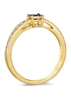 Diamond Illusion 1/3 ct. t.w. Diamond Ring in 14K Honey Gold 