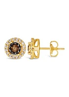 Diamond Illusion 3/8 ct. t.w. Diamond Stud Earrings in 14K Yellow Gold