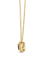 1/5 ct. t.w. Diamond Illusion Square Pendant Necklace in 14K Yellow Gold