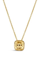 1/5 ct. t.w. Diamond Illusion Square Pendant Necklace in 14K Yellow Gold