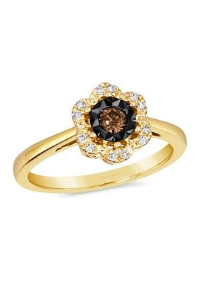 Diamond Illusion 1/5 ct. t.w. Diamond Ring in 14K Yellow Gold