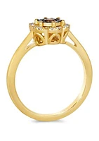 Diamond Illusion 1/5 ct. t.w. Diamond Ring in 14K Yellow Gold