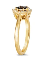 Diamond Illusion 1/5 ct. t.w. Diamond Ring in 14K Yellow Gold