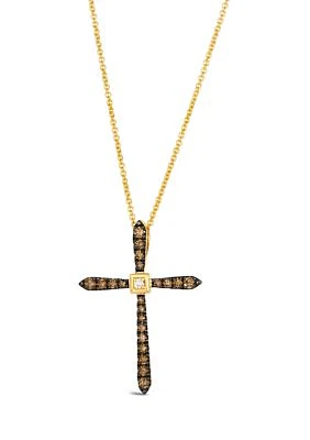 Pendant Necklace featuring 1/3 ct. t.w. Chocolate Diamonds®, Nude Diamonds™ in 14K Honey Gold™