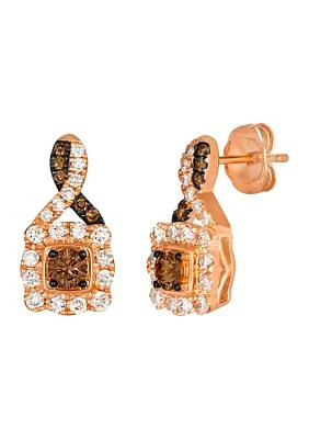 3/8 ct. t.w. Chocolate Diamonds®, 1/2 ct. t.w. Nude Diamonds™ Earrings in 14K Strawberry Gold®