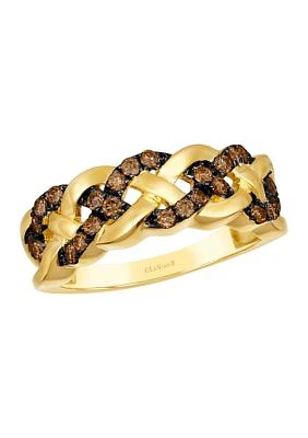 1/2 ct. t.w. Chocolate Diamonds® Chocolatier® Ring in 14K Honey Gold™