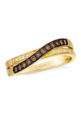  Ring featuring 1/5 ct. t.w. Chocolate Diamonds®, 1/20 ct. t.w. Nude Diamonds™ set in 14K Honey Gold™