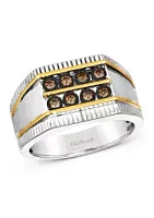 Le Vian® 1/4 ct. t.w. Chocolate Diamonds® Chocolatier® Ring in Two Tone Gold