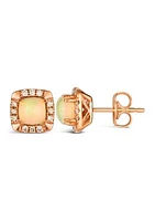 3/4 ct. t.w. Neapolitan Opal™, 1/6 ct. t.w. Nude Diamonds™ Earrings in 14K Strawberry Gold®