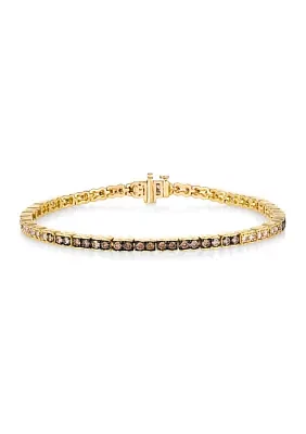 2 ct. t.w. Chocolate Ombré Diamonds® Ombré Bracelet set in 14K Honey Gold™