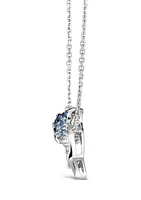 1/4 ct. t.w. Denim Ombré®, White Sapphire Adjustable Dolphin Necklace in 14K Vanilla Gold®