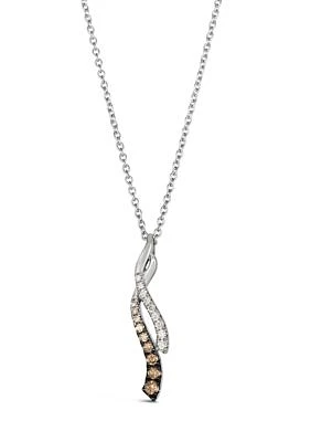 Pendant featuring 1/4 ct. t.w. Chocolate Ombré Diamonds®, 1/8 ct. t.w. Vanilla Diamonds® set in P95