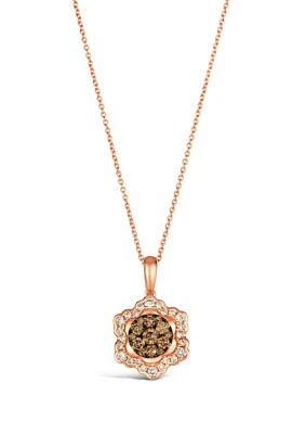 3/8 ct. t.w. Chocolate Diamonds®, 1/4 ct. t.w. Nude Diamonds™ Pendant Necklace set in 14K Strawberry Gold®