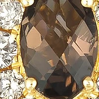 1.33 ct. t.w. Chocolate Quartz®, 1/2 ct. t.w. Nude Diamonds™ Earrings in 14K Honey Gold™