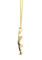 1/2 ct. t.w. Chocolate Ombré Diamonds® Ombré Pendant Necklace in 14K Honey Gold™