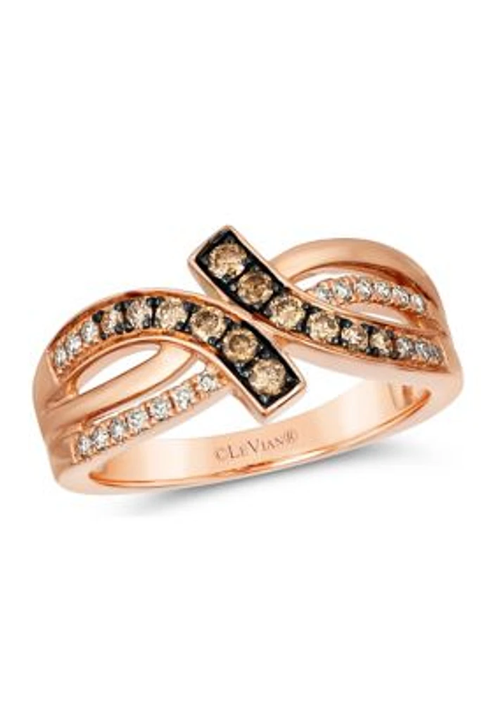 3/8 ct. t.w. Chocolate Ombré Diamonds® Ring in 14K Strawberry Gold®