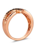 3/8 ct. t.w. Chocolate Ombré Diamonds® Ring in 14K Strawberry Gold®