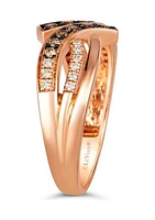 3/8 ct. t.w. Chocolate Ombré Diamonds® Ring in 14K Strawberry Gold®