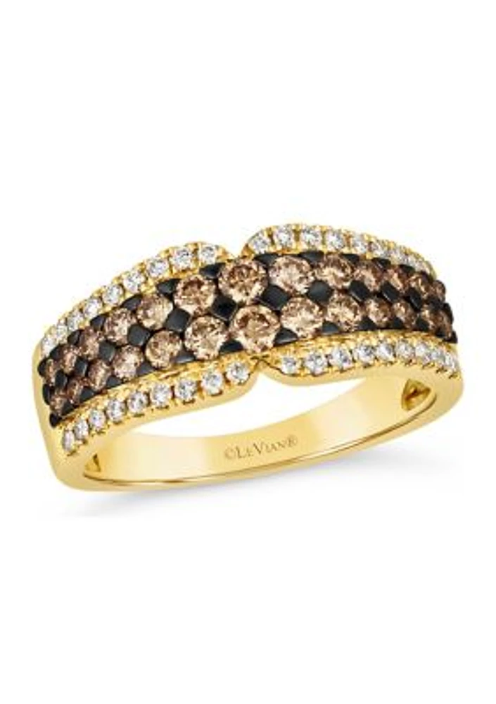 3/4 ct. t.w. Chocolate Diamonds®, 1/4 ct. t.w. Nude Diamonds™ Ring in 14K Honey Gold™