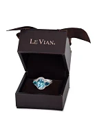 4 ct. t.w. Blue Topaz, 7/8 Deep Sea Topaz™, 3/8 of Chocolate Diamonds® and Nude Diamonds™ Ring 14K Vanilla Gold®