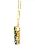 1 ct. t.w. Pistachio Diopside®, 1/3 ct. t.w. Costa Smeralda Emeralds™, 1/3 ct. t.w. Forest Green Tsavorite™, 1/8 ct. t.w. Nude Diamonds™ Pendant Necklace in 14K Honey Gold™