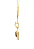 1/3 ct. t.w. Chocolate Diamonds® Chocolatier® Pendant Necklace in 14K Honey Gold™