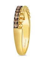 1/3 ct. t.w. Chocolate Diamonds® Chocolatier® Ring in 14K Honey Gold™