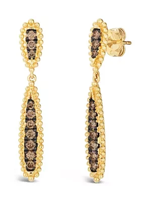 5/8 ct. t.w. Chocolate Diamonds® Earrings in 14K Honey Gold™