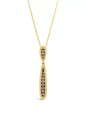 3/8 ct. t.w. Chocolate Diamonds® Chocolatier® Pendant Necklace in 14K Honey Gold™