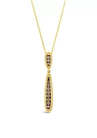 3/8 ct. t.w. Chocolate Diamonds® Chocolatier® Pendant Necklace in 14K Honey Gold™