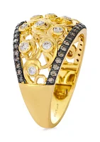 1/3 ct. t.w. Nude Diamonds™ and 1/3 ct. t.w. Chocolate Diamonds® Ring in 14K Honey Gold™