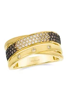 1/2 ct. t.w. Chocolate Diamonds® Ombré Ring in 14K Honey Gold™