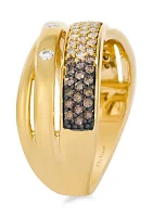 1/2 ct. t.w. Chocolate Diamonds® Ombré Ring in 14K Honey Gold™