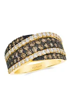 1.25 ct. t.w. Chocolate Diamonds® and 5/8 ct. t.w. Nude Diamonds™ Ring in 14K Honey Gold™