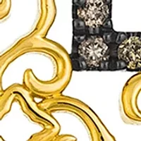 1/2 ct. t.w. Chocolate Diamond® Chocolatier® Cross Pendant Necklace in 14K Honey Gold™