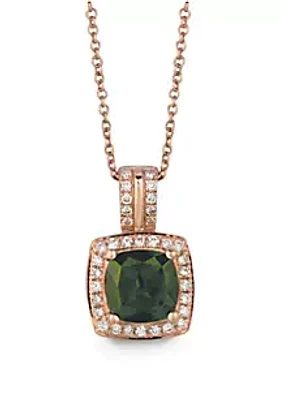 Le Vian® 1/8 ct. t.w. Pistachio Diopside® and 1/5 ct. t.w. Vanilla Diamonds® Pendant in 14k Strawberry Gold®