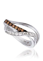 Chocolatier® Vanilla Diamonds and Chocolate® Diamond Ring in 14K Vanilla Gold