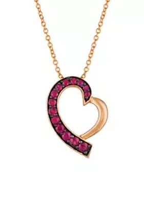 Le Vian® 3/8 ct. t.w. Ruby Pendant Necklace in 14K Rose Gold