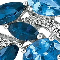 1.84 ct. t.w. Cornflower Ceylon Sapphire™, 2 ct. t.w. Blueberry Sapphire™, and 1/2 ct. t.w. Vanilla Diamonds® Bracelet in 14K Vanilla Gold®