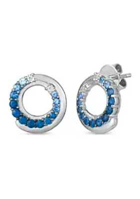 Le Vian® 1.04 ct. t.w. Sapphire Earrings in 14K White Gold