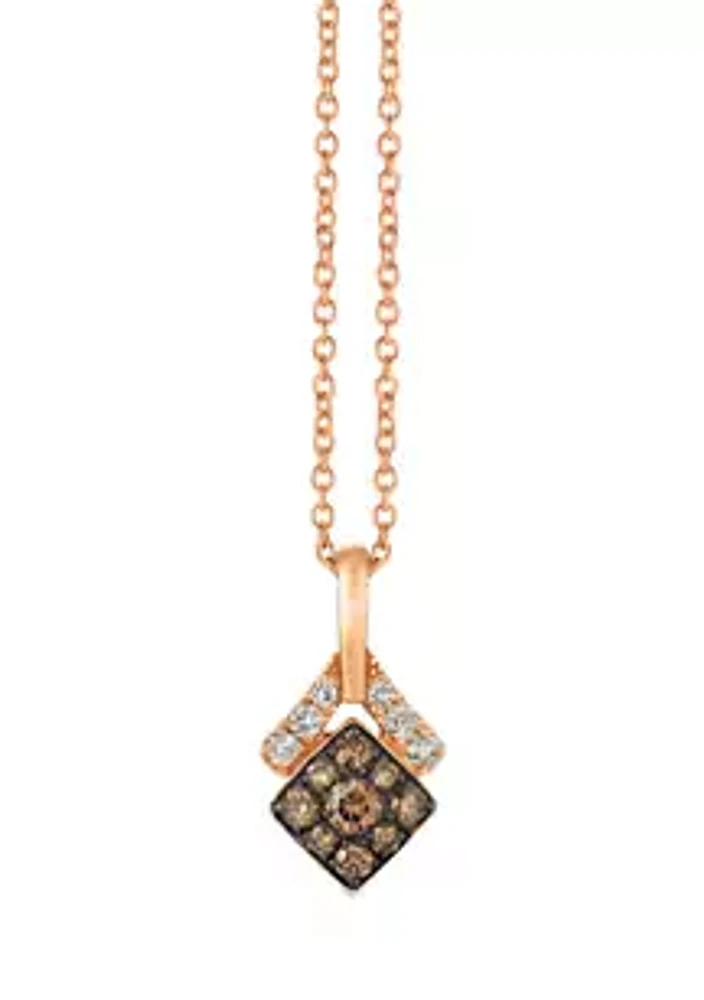 Le Vian® Pendant featuring 1/4 ct. t.w. Chocolate Diamonds®, 1/10 ct. t.w. Nude Diamonds™ in 14K Strawberry Gold®