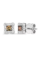 1/2 ct. t.w. Diamond Square Stud Earrings in 14K White Gold 