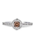 1/5 ct. t.w. Chocolate Diamonds®, 1/4 ct. t.w. Nude Diamonds™ Ring set in 14K Vanilla Gold®