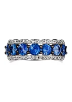 Ring featuring 2.25 ct. t.w. Blueberry Sapphire™, 1/3 ct. t.w. Nude Diamonds™ set in 14K Vanilla Gold®